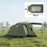 Campingzelt für 3-4 Personen wasserdicht Familienzelt mit Schlafkabine Vorraum – Bild 4