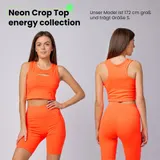 Bellivalini Sport Oberteile Damen Crop Top Neon Gym Yoga Laufen T-Shirt XS-XXL – Bild 2