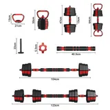 Hantel Set Kurzhantel Langhantel Gewichte Hantelset Fitness Krafttraining – Bild 4