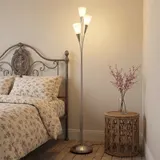 HOMCOM Stehlampe Wohnzimmer 40 W 3 Flammige Stehleuchte mit Fußschalter – Bild 10