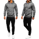 Trainingsanzug Jogginganzug Sweatshirt Sporthose Unifarben Men Herren BOLF Basic – Bild 1