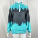 Sweatshirt Langarmshirt Pullover Pulli Sport Damen Farbverlauf Oberteil Tops – Bild 2