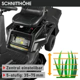 BRAST Benzin Rasentraktor Aufsitzmäher 5,15kW (7PS) Rasenmäher Elektrostart – Bild 9