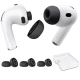 Bequeme Silikon Ohrstöpsel für AirPods für pro3 S/M/L 6er Pack Schwarz für weiß – Bild 1