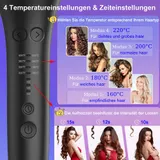 Lockenstab Automatisch Modell mit 4 Temperaturen 3 Heizzeiten 220°C Schwarz – Bild 3