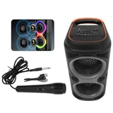 BLUETOOTH 5.0 LAUTSPRECHER RGB SUBWOOFER MUSIKBOX BOOMBOX PARTY LED MIT MIKROFON – Bild 3