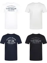 Tom Tailor Tshirt Herren Baumwolle Regular Fit 4er Pack Set Rundhals Kurzarm – Bild 7