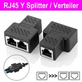 2/4x RJ45 Y Splitter Coupler Adapter Netzwerk LAN Ethernet Internet Verlängerung – Bild 2