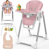 KIDUKU® Hochstuhl Baby 3in1 Kinderstuhl Kinderhochstuhl mit Liegefunktion Tisch – Bild 1