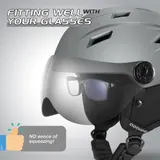 Odoland Erwachsene Skihelm Skihelm mit Visier, Leichter Race-Helm S 52-55 CM – Bild 8