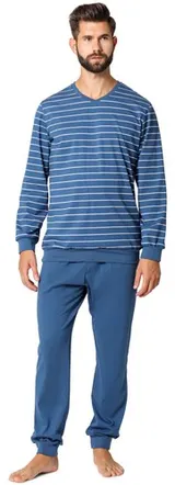 Ladeheid Herren Schlafanzug SET Langarm Baumwolle Pyjama Nachtwäsche S-3XL – Bild 1