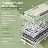 YUNZII mechanische Tastatur B75 Pro 75% BT/2.4G/Type-C Hot-Swap 84 Tasten Matcha – Bild 4
