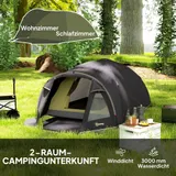 Campingzelt für 2 Personen leicht UV 50+ Tunnelzelt mit Vordach Seitentür – Bild 5