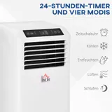 Mobile Klimaanlage 3-in-1 Klimagerät Entfeuchtung 9K BTU Fernbedienung ABS – Bild 5