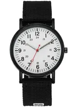 Herren & Damen Nylon Analog Armband Uhr -Verschiedene Farben-Leuchtene Uhrzeiger – Bild 2