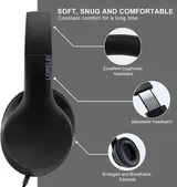 X6 Over-Ear Kopfhörer mit Mikrofon leicht faltbar und tragbar Stereo – Bild 4