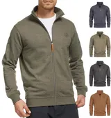 Indicode Herren Sweatjacke Inyanic-Sweater Pullover Reißverschluss Stehkragen – Bild 8