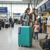 XL Koffer Reisekoffer Travel Hartschalenkoffer Reisen Grün 48x75x28 cm 100 L – Bild 3