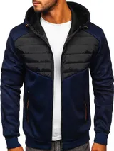 Übergangsjacke Sweatshirt Sweatjacke Sportjacke Steppjacke Herren BOLF Classic – Bild 1