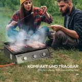 Gasgrill 10000BTU/2,5 KW Gas-Grill inkl 3 Edelstahl-Brenner Druckminderer BBQ – Bild 7
