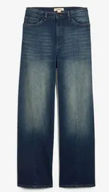 Damen Jeans Loose Fit in dunkel blau used Optik High Waist Gr. 36 - 54 neu 62115 – Bild 1