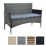 Polyrattan Gartenbank Rattan Bank 2-Sitzer Sitzbank mit Sitzkissen Rattanmöbel – Bild 13