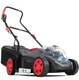 Akku Rasenmäher 2x20V Li-Ion Akkumäher 360mm Elek Rasenmäher 56765 Ladegerät – Bild 3