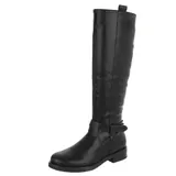 Damen Stiefel mit Reißverschluss Ital-Design 3325 in Schwarz – Bild 6