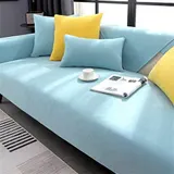 Universell Unifarben Sofabezüge Sofaschoner Sofaüberwurf Couchbezug Rutschfest – Bild 13