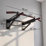Klimmzugstange klappbar Klimmzüge mit rutschfesten Griffen, Wandmontage – Bild 4