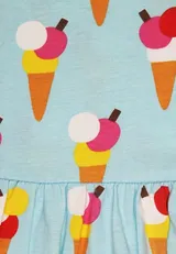 Toby Tiger Bio-Baumwoll Kinder Sommerkleid mit Eiswaffel-Druck – Bild 2