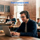 MEDION LIFE HX1 Plus Over Ear Kopfhörer Bluetooth ANC Wireless Schwarz – Bild 3