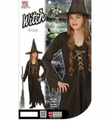 HEXEN KOSTÜM & HUT KINDER Halloween Karneval Zauberin Party Kleid Mädchen # 0043 – Bild 2
