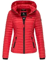Marikoo Samtpfote Damen Jacke Steppjacke Frühling Übergangsjacke gesteppt Kapuze – Bild 1