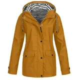 Regenjacke Damen mit Kapuze Wasserdichte Übergangsjacke Jacke Mantel Wanderjacke – Bild 1