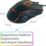 Schwaiger USB Gaming Maus RGB LED Beleuchtet Gamer Mouse 6 Tasten dpi-Schalter – Bild 2