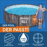 Bestway Steel Pro MAX Frame Pool Komplett-Set - Grau in Holzoptik, 366 x 100cm – Bild 2