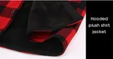 Herren Holzfäller Hemd Kariert Winter Hemd Jacke gefüttert Hoodie Arbeitsjacke – Bild 8