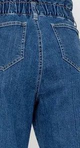 Damen Strech Jeans Mom blue denim High Waist Saum Umschlag Gr. 36 - 52 neu 72346 – Bild 5