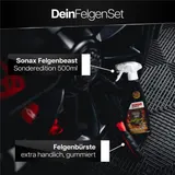 Felgenreiniger mit Bürste Sonax Felgenbeast 500ml Set Autopflege Alufelgen Auto – Bild 2