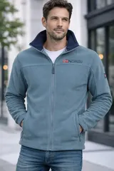 Geographical Norway Herren Herbst Winter  Übergangs warme Fleece Jacke Polar – Bild 1