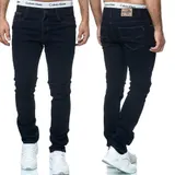 Herren Jeans Hose Stretch Übergröße Übergrößen 5 Pocket Jeanshose SCHWARZ BLAU  – Bild 1