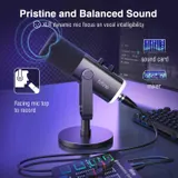 FIFINE Streaming Mikrofon für Podcast Studio USB Dynamisch Microphone Gaming PC – Bild 4