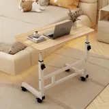 Computertisch mit Rollen Laptoptisch Höhenverstellbar Schreibtisch-Beistelltisch – Bild 9