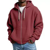 Herren Sweatjacke Langarm Pullover Hoodie Basic Sport Sweatshirt Kapuzenpullover – Bild 1