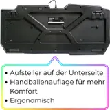 Schwaiger GT108 USB Gaming Tastatur RGB LED Beleuchtung Multimedia-Tasten Gamer – Bild 6