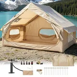 Aufblasbares Campingzelt, 3x2M Oxford-Stoff Zelt mit Luftpumpe 4 Jahreszeiten – Bild 2