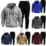 Herren Jogginganzug Trainingsanzug Sportanzug Hoodie Sporthose Hoodie Tracksuit – Bild 10