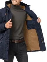 Indicode Herren Parka Bardsley Winterjacke Steppjacke Lange Jacke Wintermantel – Bild 4