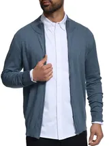 Indicode Herren Strickjacke Lau-Feinstrick Pulli Zip Pullover Männer Baumwolle – Bild 1